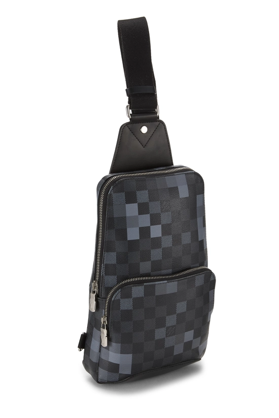 Black Damier Graphite Pixel Avenue Sling, , large image number 1