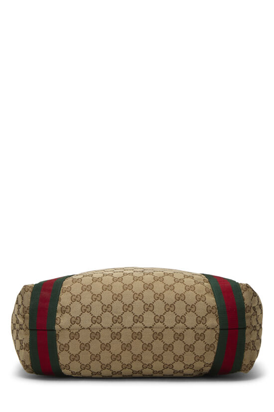 Original GG Canvas Flat Web Tote, , large image number 4