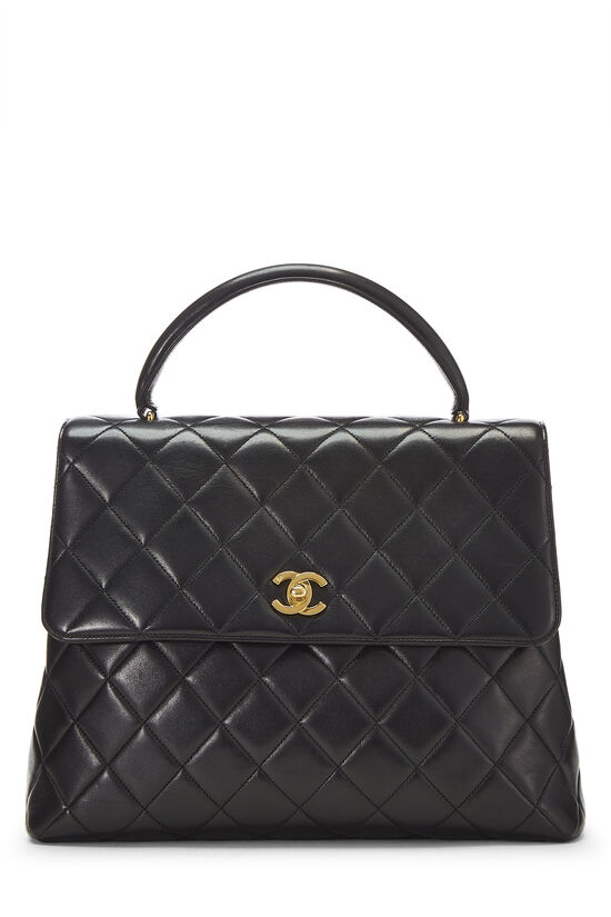 Black Quilted Lambskin Kelly, , large image number 0