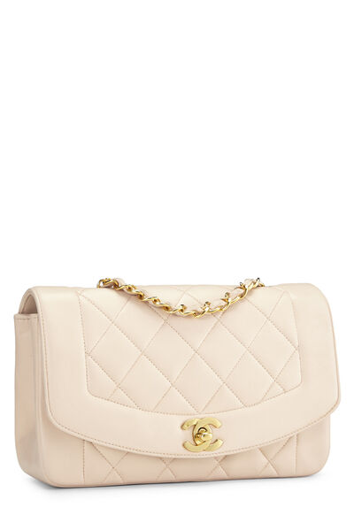 Pink Quilted Lambskin Diana Flap Small, , large