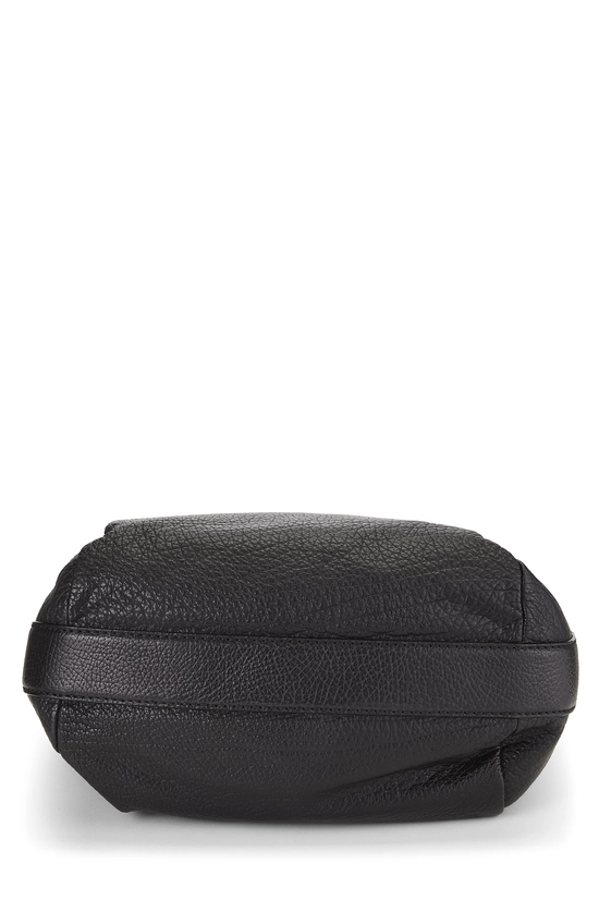 Black Leather Bamboo Braided Hobo, , large image number 4
