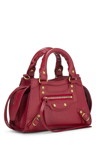 Red Calfskin Neo Classic City Bag Mini, , large