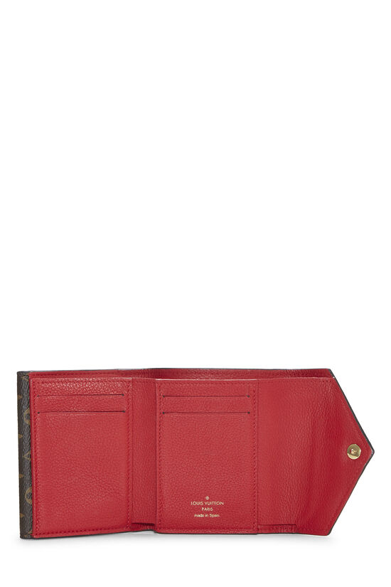 Red Monogram Double V Compact Wallet, , large image number 3