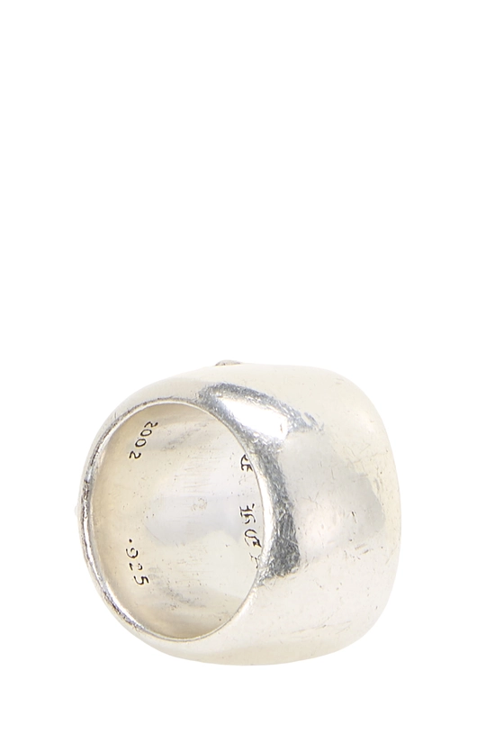 Sterling Silver Classic Diamond Oval Cross Ring, , large image number 4