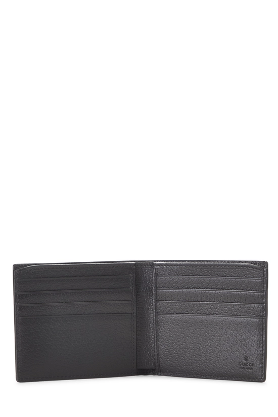 Black Leather GG Marmont Bifold Wallet, , large image number 3