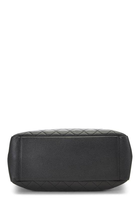 Black Quilted Caviar Grand Shopping Tote (GST), , large image number 4