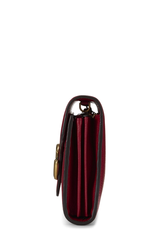 Red Leather GG Marmont Wallet On Chain (WOC) Mini, , large image number 2