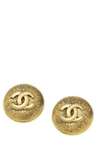 Gold 'CC' Sunburst Earrings