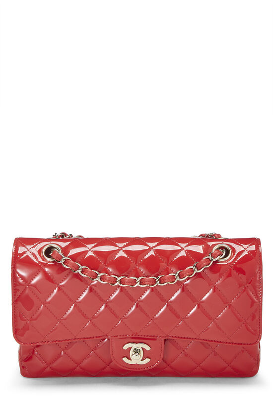 Red Quilted Patent Leather Classic Double Flap Medium, , large image number 0