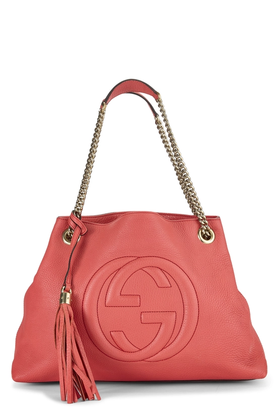 Pink Leather Soho Chain Tote, , large image number 0