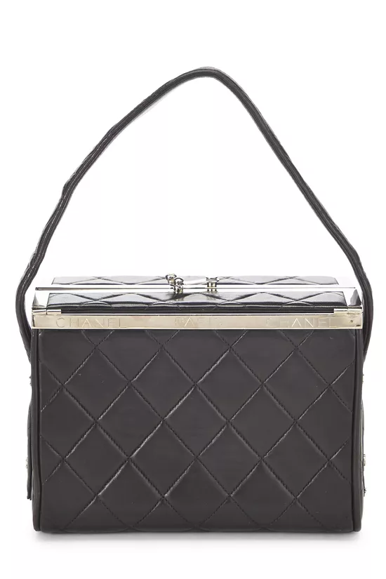 Black Quilted Lambskin Box Vanity Small, , large image number 0