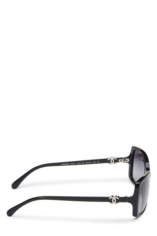 Black Acetate 'CC' Sunglasses, , large image number 2