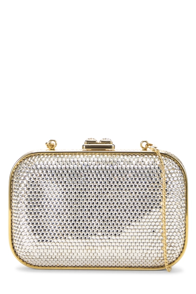 Judith Leiber Silver Crystal Minaudière