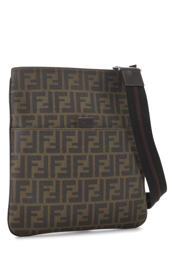 Brown Zucca Coated Canvas Flat Messenger Medium, , large image number 1