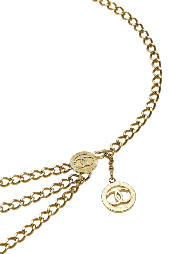 Authentic Chanel Chain Belt Gold Platted Vintage