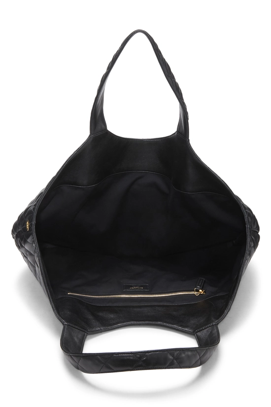 Black Lambskin Icare Shopping Tote Maxi, , large image number 5