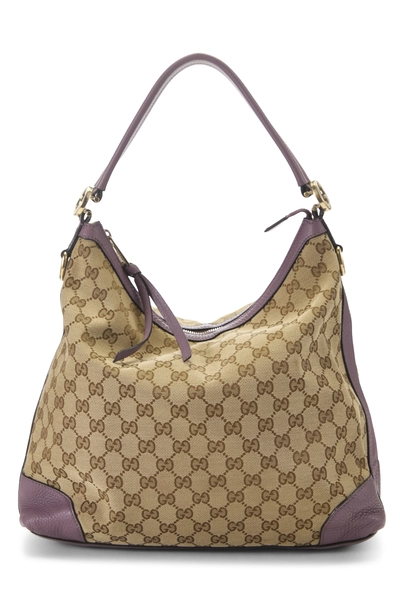 Gucci Purple Original GG Canvas Miss GG Tote Large