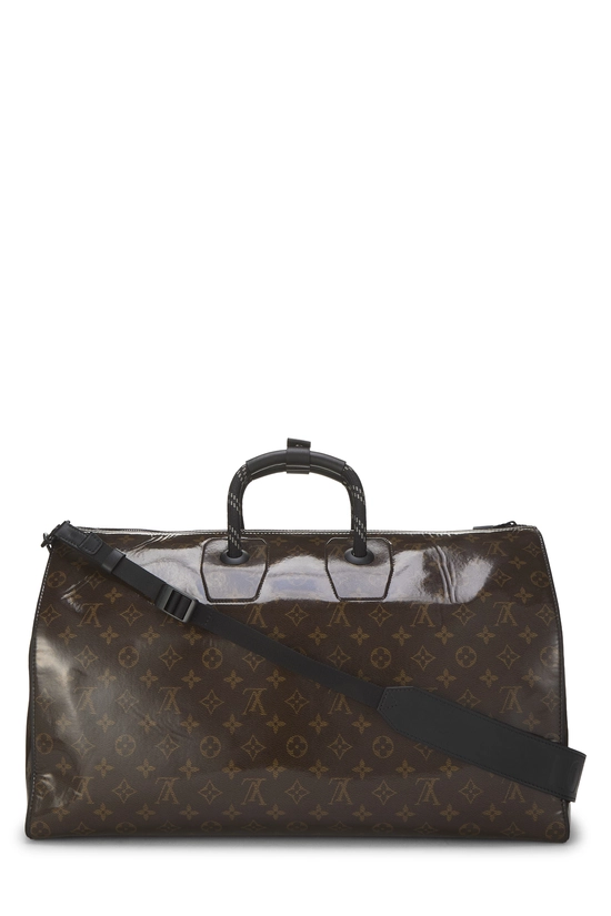 Black Monogram Glaze Keepall Bandouliere 50, , large image number 3