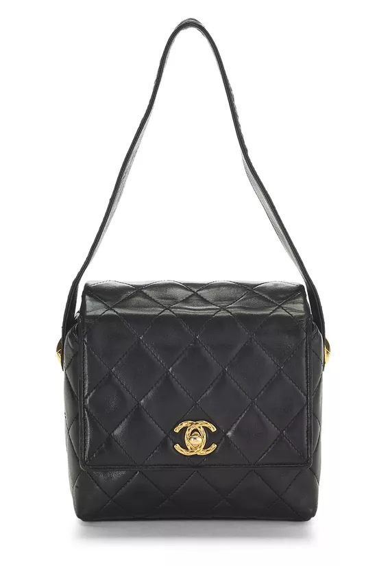 Black Quilted Lambskin Handbag Mini, , large image number 0