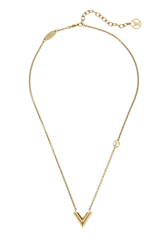Gold Essential V Necklace, , large image number 0