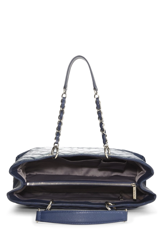 Navy Quilted Caviar Grand Shopping Tote (GST) XL , , large image number 5