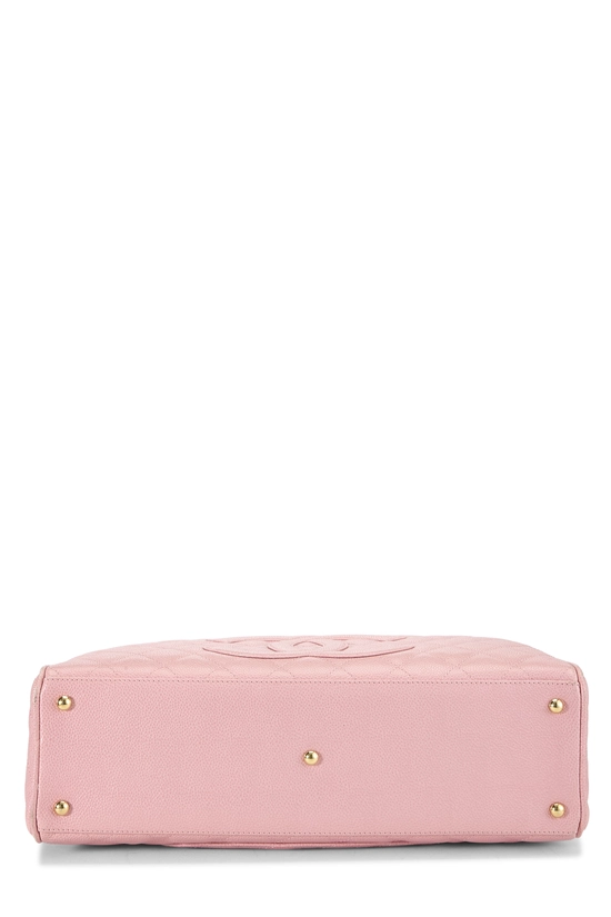 Pink Quilted Caviar Bowler Medium, , large image number 4