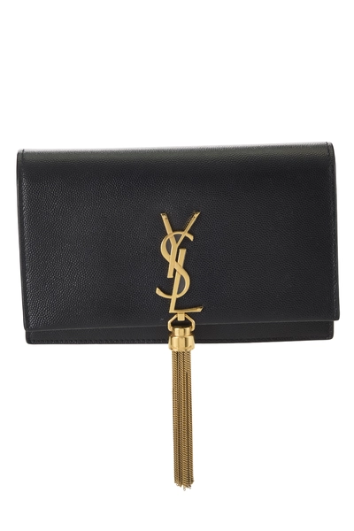 YSL Black Grainy Kate Tassel Wallet On Chain (WOC)