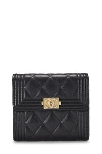 Louis Vuitton Black Monogram Empreinte Clemence Wallet QJAAILLQKB005