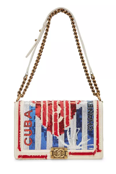 Paris-Cuba Multicolor Sequin Boy Bag New Medium, , large