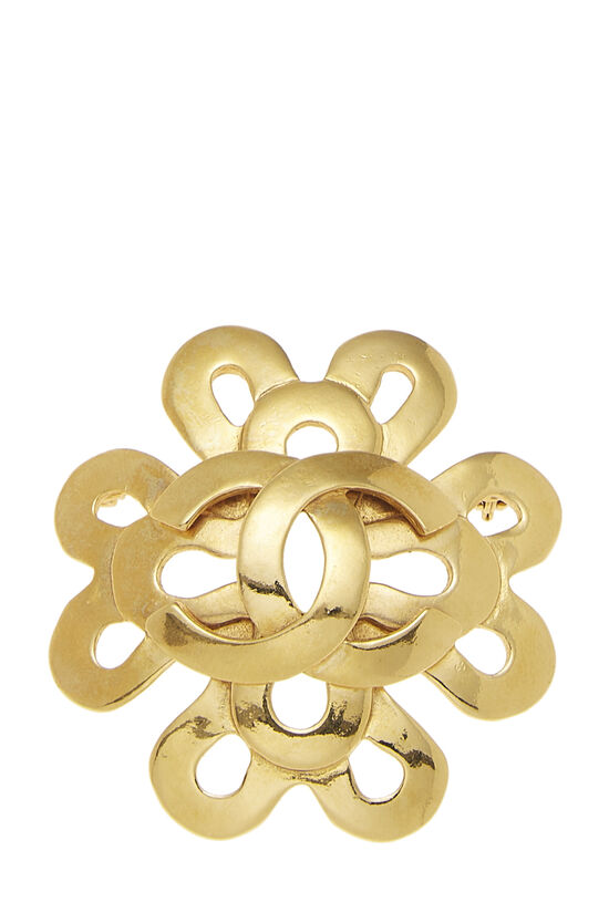 Chanel Gold 'CC' Clover Pin Q6JDRI17DB014