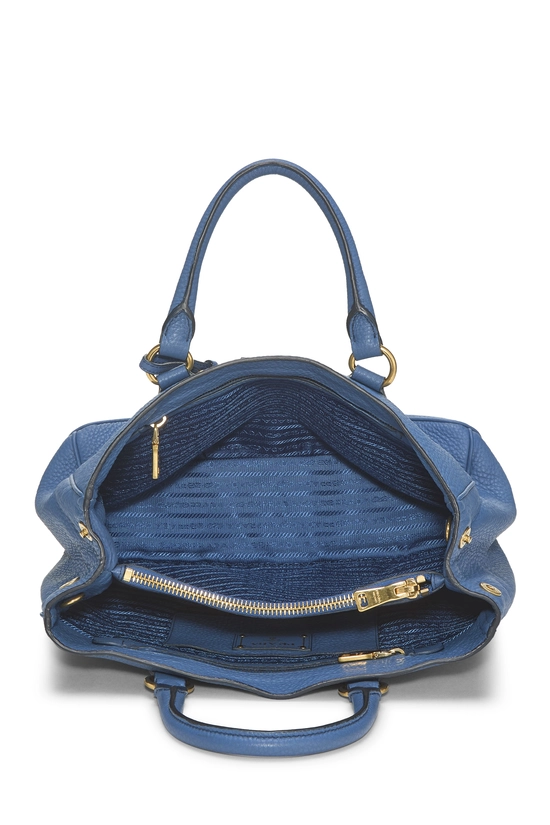 Blue Vitello Daino Convertible Tote Medium, , large image number 5