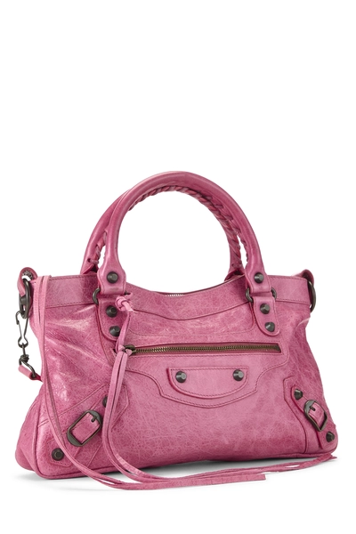 Pink Agneau Classic First Handbag, , large