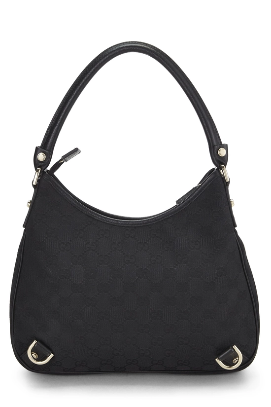 Black GG Canvas D-Ring Abbey Hobo Small, , large image number 3