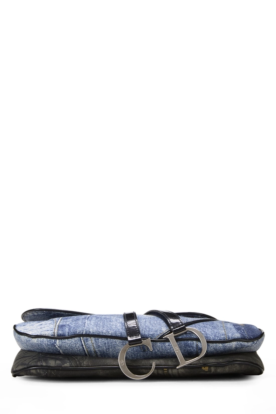 Blue Denim Diorella Double Saddle Bag, , large image number 4