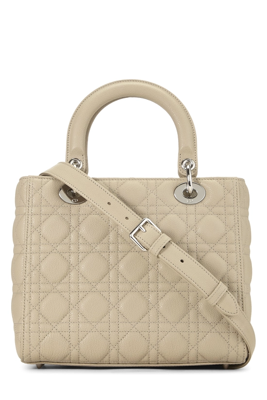 Beige Cannage Quilted Calfskin Lady Dior Medium, , large image number 3