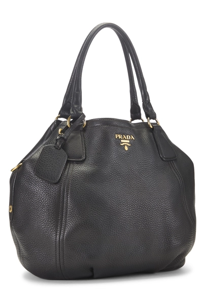 Prada Black Vitello Daino Sacca 2 Manici — photo 2
