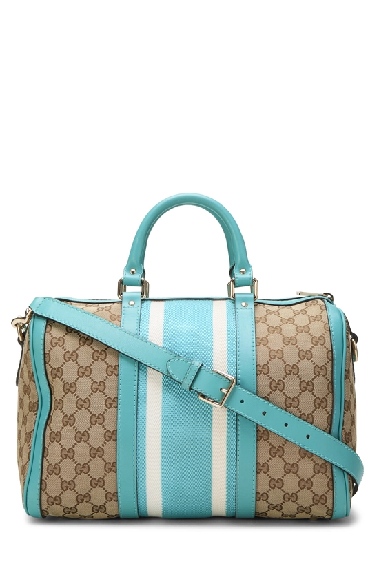 Blue Original GG Canvas Vintage Web Boston Bag Medium, , large image number 3