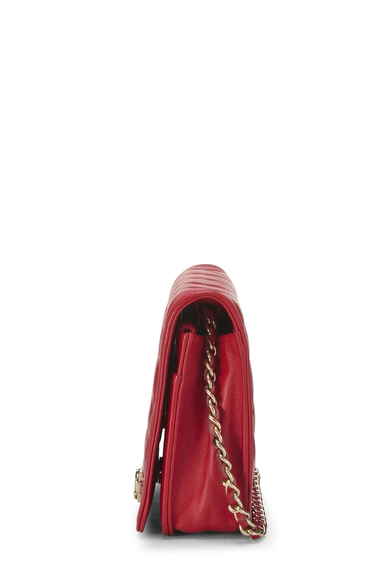 Red Quilted Lambskin Boy Wallet on Chain (WOC), , large image number 2