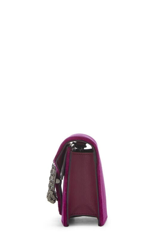 Purple Velvet Dionysus Shoulder Bag Super Mini, , large image number 4