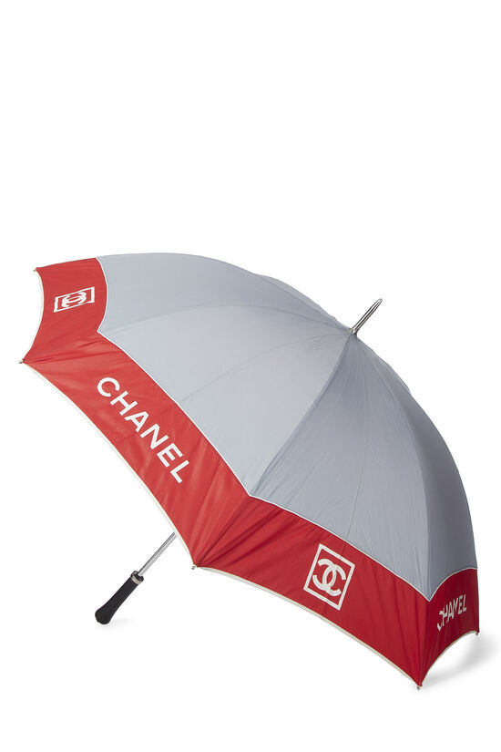 Blue & Red 'CC' Nylon Umbrella