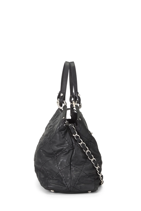 Black Nubuck Leather Sea Hit Tote Bag Small, , large image number 2
