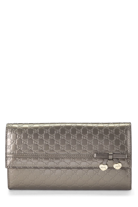 Grey Microguccissima Continental Wallet, , large image number 0