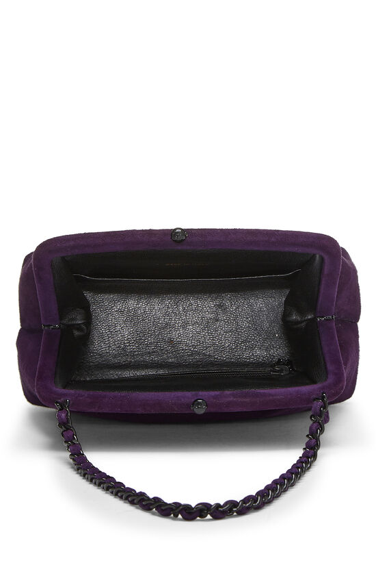 Purple Suede Kiss Lock Mini Bag, , large image number 5