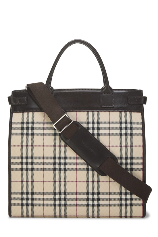 Brown Nylon Convertible Tote Medium, , large image number 3