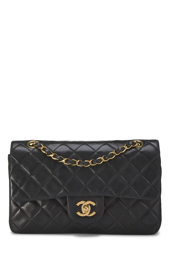 Black Quilted Lambskin Classic Double Flap Small, , large image number 0