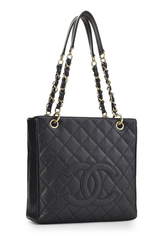 Chanel Black Quilted Caviar Petite Shopping Tote (PST