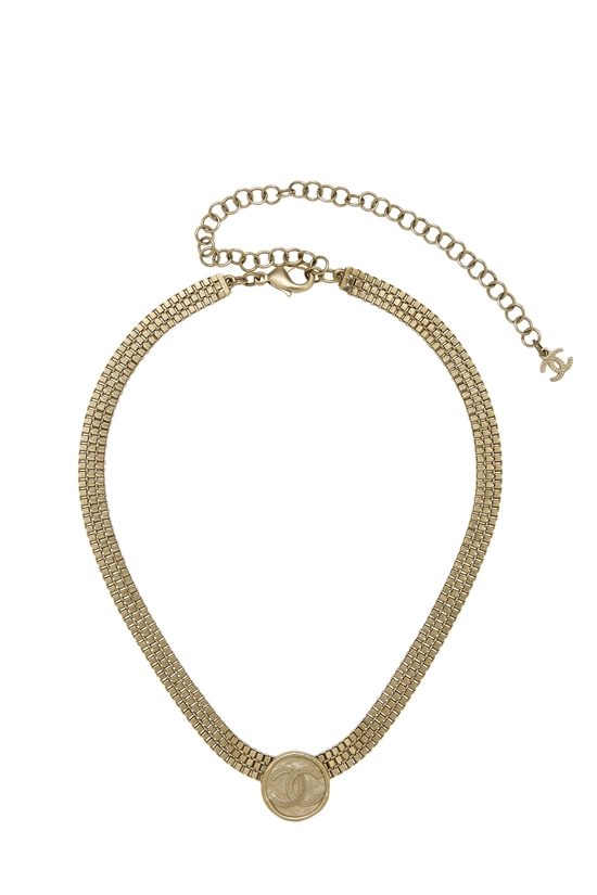 Gold Medallion Choker, , large image number 0