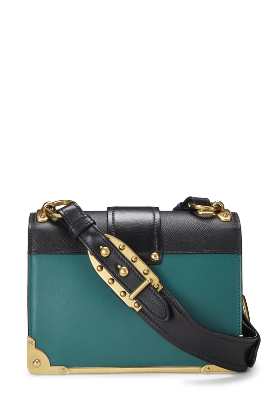 Green & Black Leather Cahier Crossbody, , large image number 3