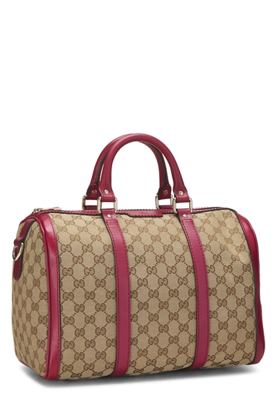 Red Original GG Canvas Boston Handbag Medium, , large