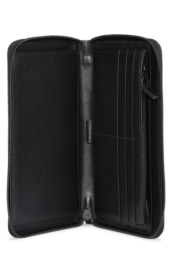 Black Saffiano Leather Travel Wallet, , large image number 3